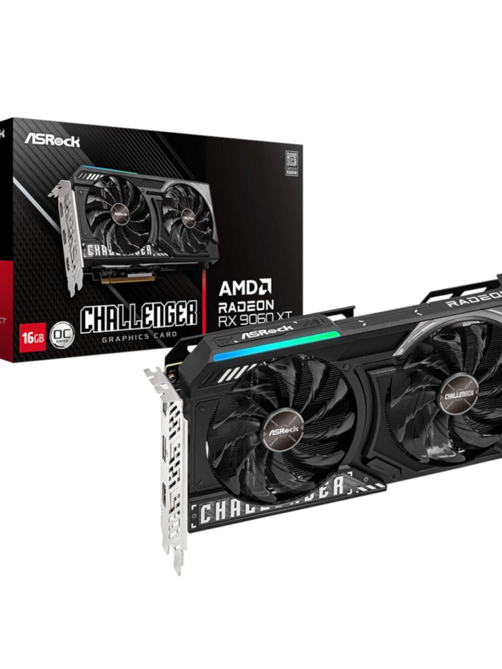 ASRock Radeon RX 9060 XT Challenger 16GB OC Graphics Card (RDNA™ 4, PCIe 5.0)