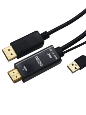 Gizzu 4K HDMI to DP Cable (1.8m) - Black