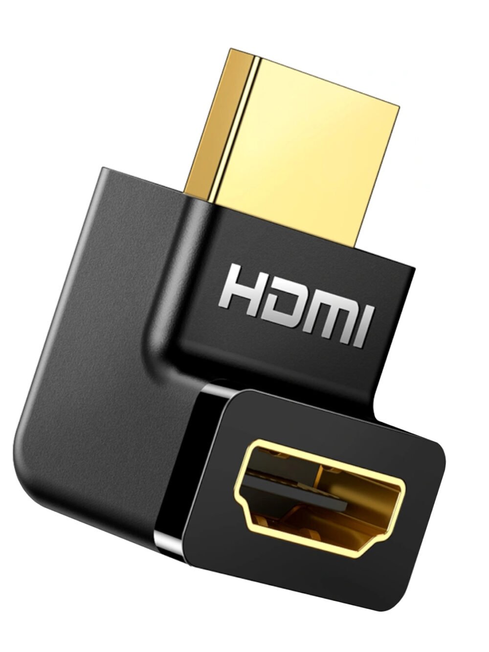 UGREEN HD112 HDMI 4K Male to Female Up-angled Connector - Black