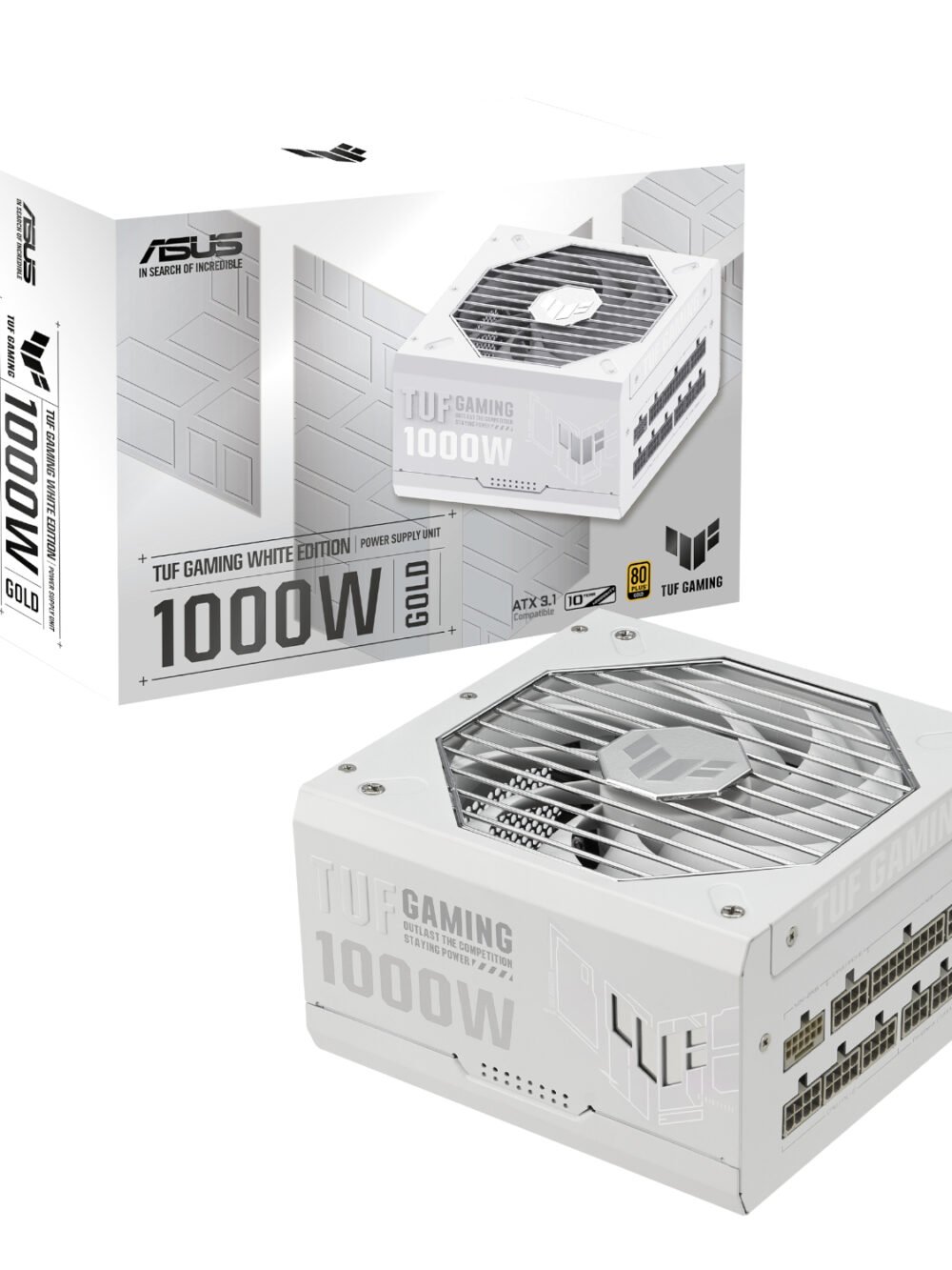 Asus TUF Gaming 1000W 80 PLUS Gold ATX Modular Power Supply - White
