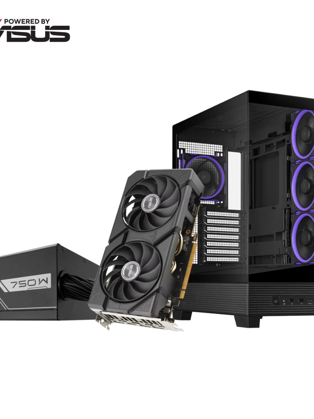 Asus UWM 2 Gaming Chassis/Graphics Card/Power Supply Combo (A31 PLUS | RX 7600 | PRIME 750W)