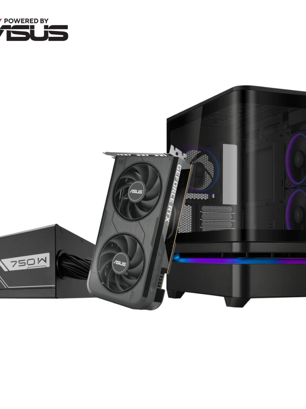 Asus UWM 1 Gaming Chassis/Graphics Card/Power Supply Combo (AP202 ARGB | RTX 5050 | PRIME 750W)