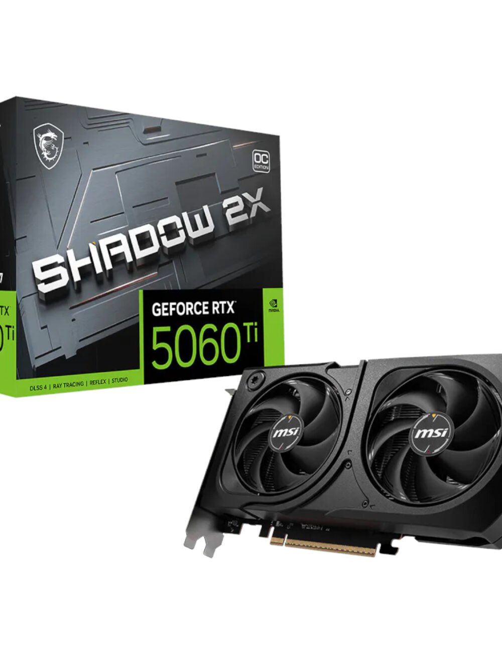 MSI GeForce RTX 5060 Ti SHADOW 2X OC PLUS 128-bit GDDR7 8GB Graphics Card