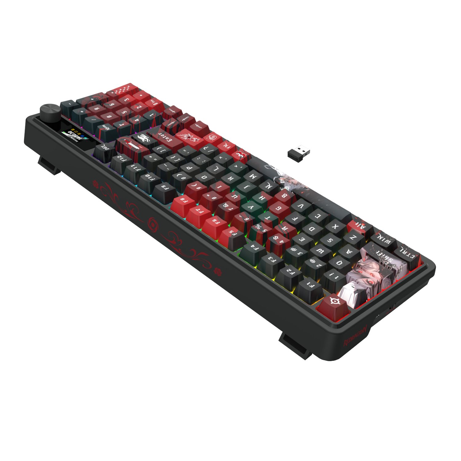 Redragon K719AK ARTEMIS PRO RGB Wireless LCD Mechanical Gaming Keyboard - Image 4