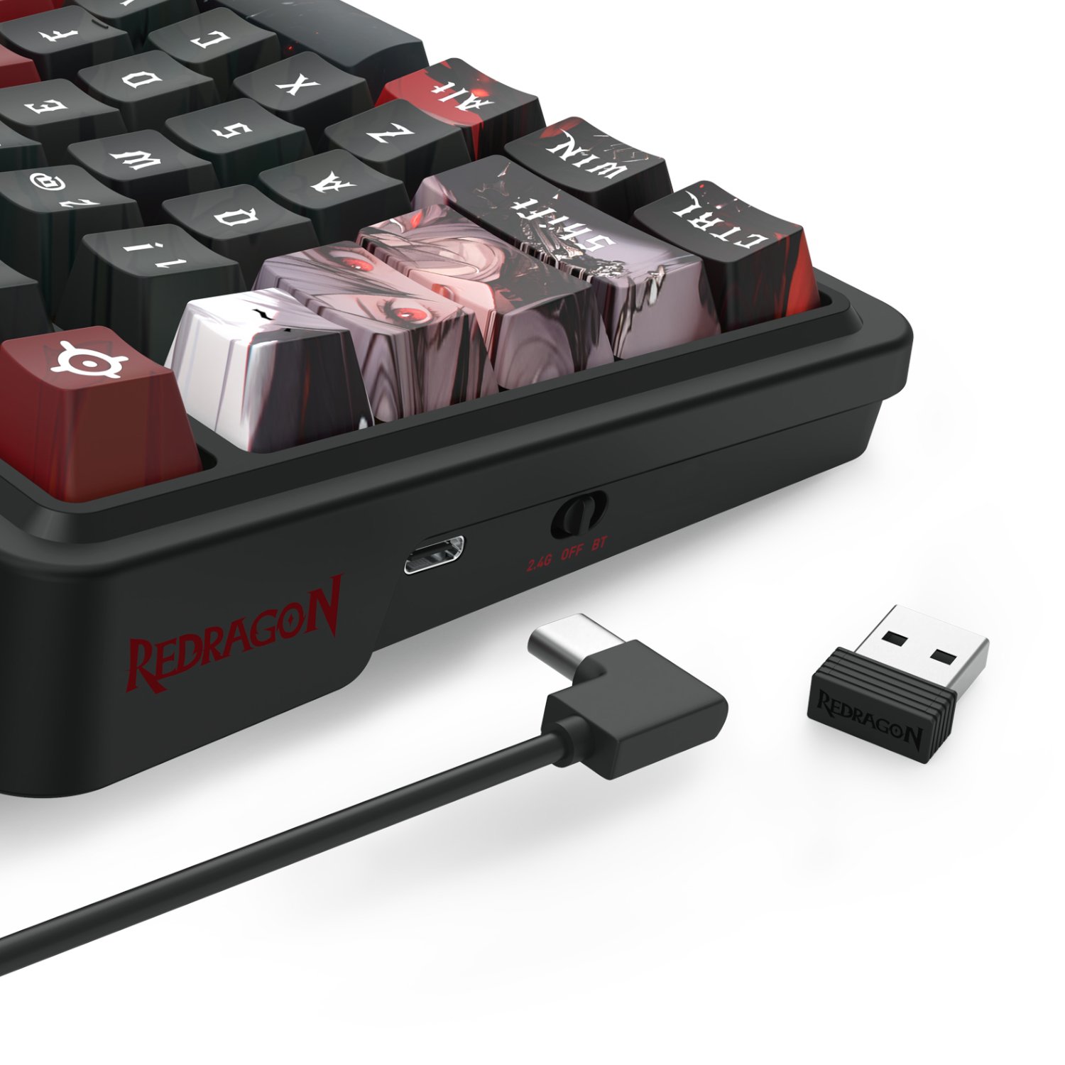 Redragon K719AK ARTEMIS PRO RGB Wireless LCD Mechanical Gaming Keyboard - Image 6
