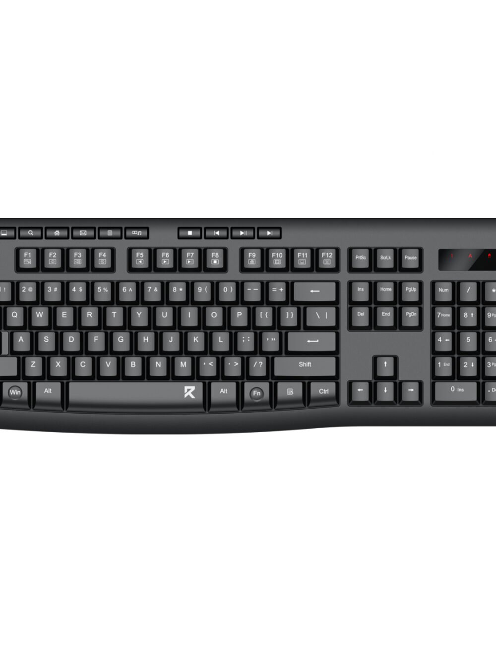 Redragon BK-7367 Full-size Ergonomic Wireless Membrane Office Keyboard - Black