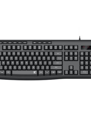 Redragon BK-7366 Full-size Ergonomic Wired Membrane Office Keyboard - Black