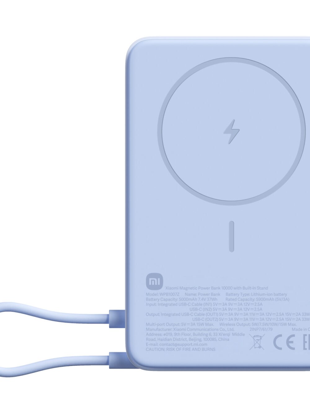 Xiaomi Magnetic Power Bank 10000mAh with Built-in Stand - Blue