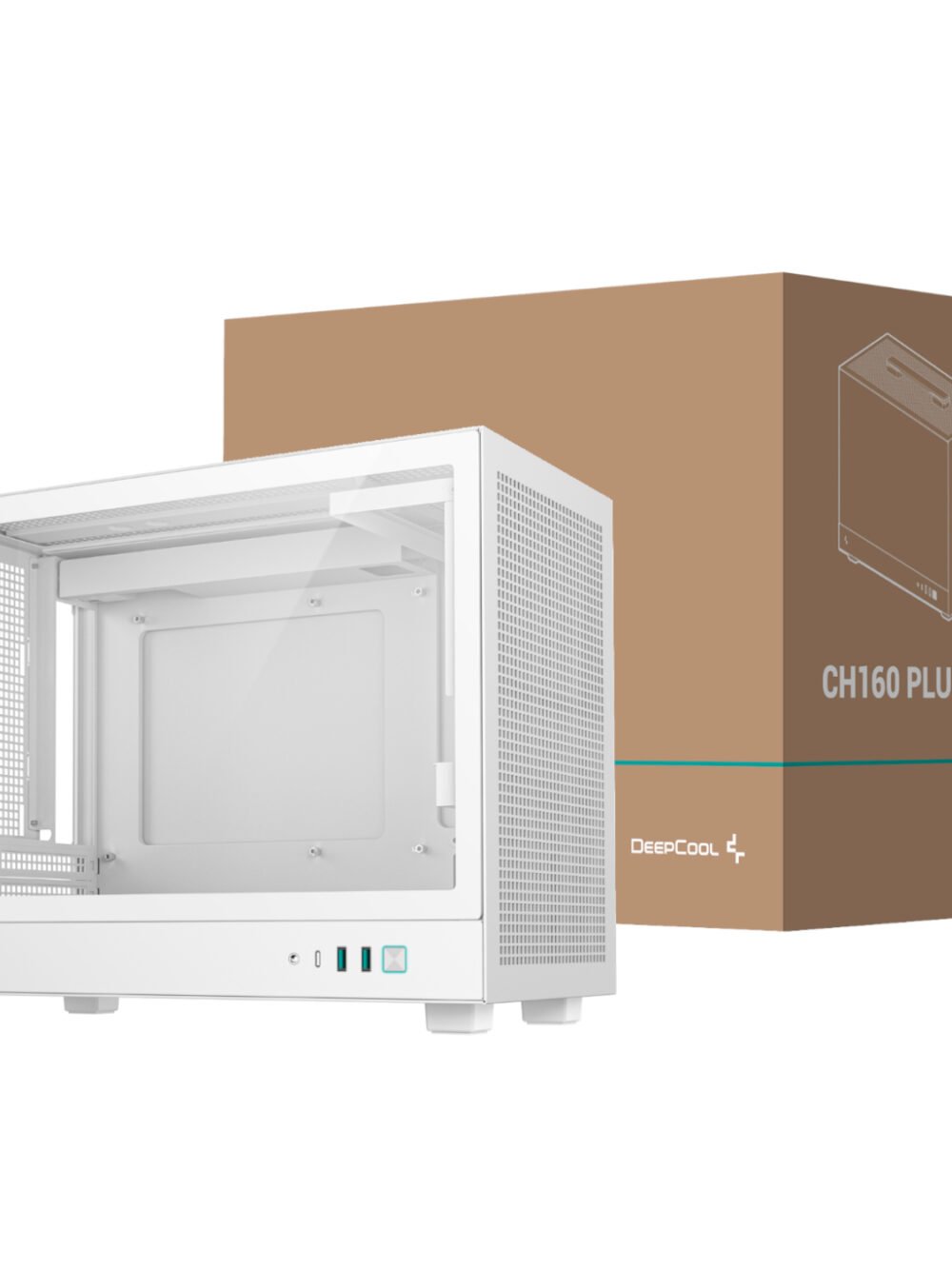 DeepCool CH160 PLUS Micro-ATX Chassis - White