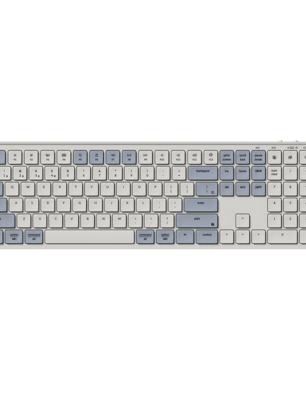 Keychron B6 Pro Ultra-Slim 100% Wireless Keyboard - Retro Blue