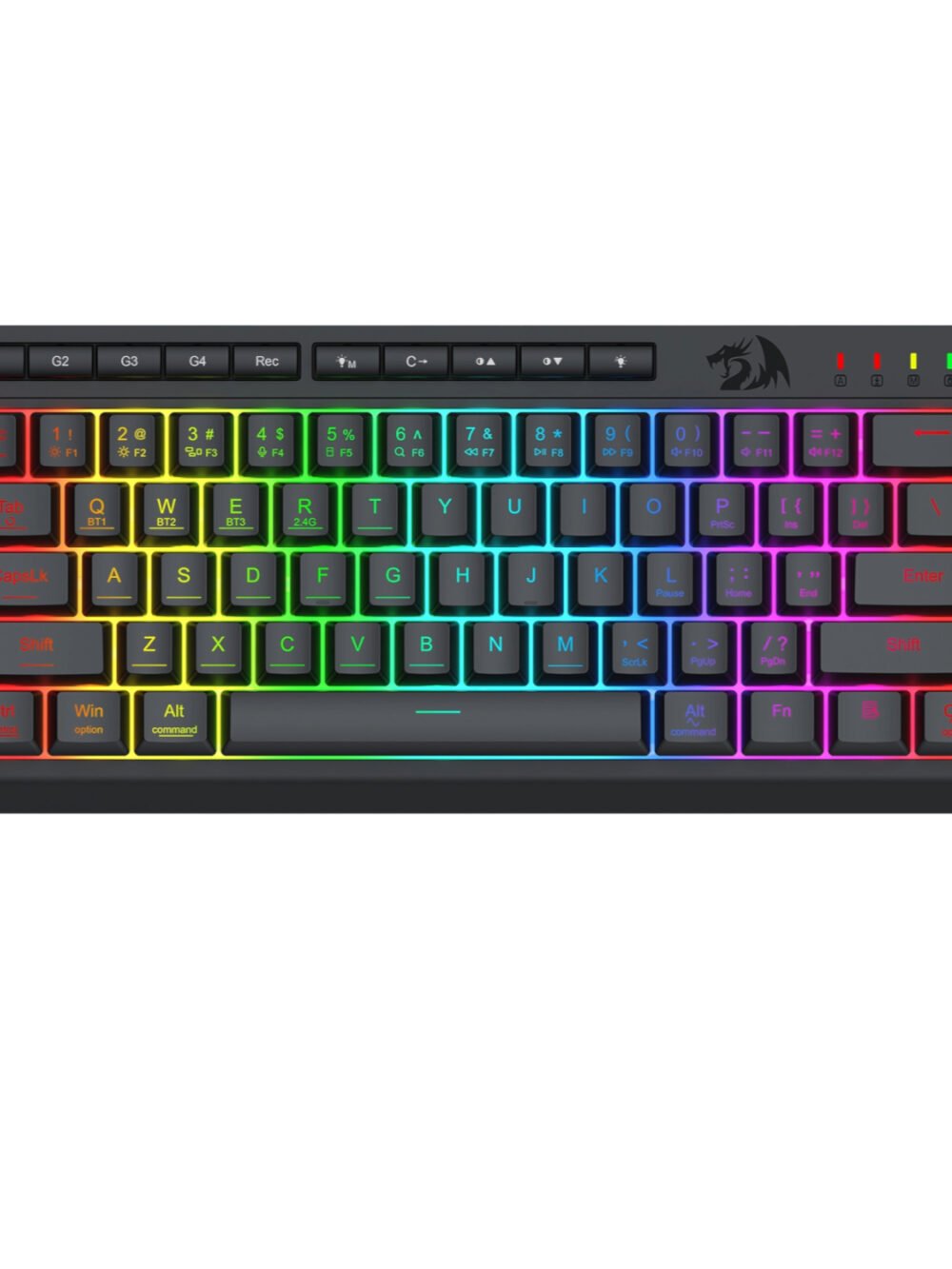 Redragon SHIVA K522 PRO RGB Wireless Gaming Keyboard- Black