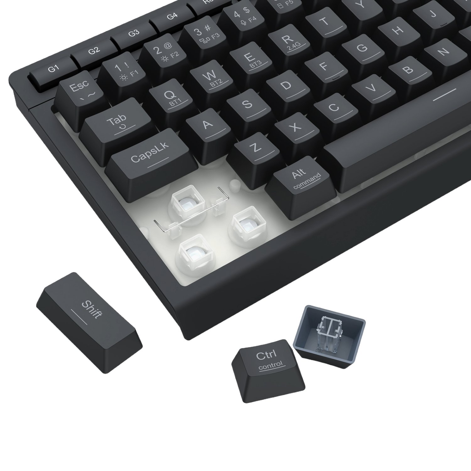 Redragon SHIVA K522 PRO RGB Wireless Gaming Keyboard- Black - Image 9
