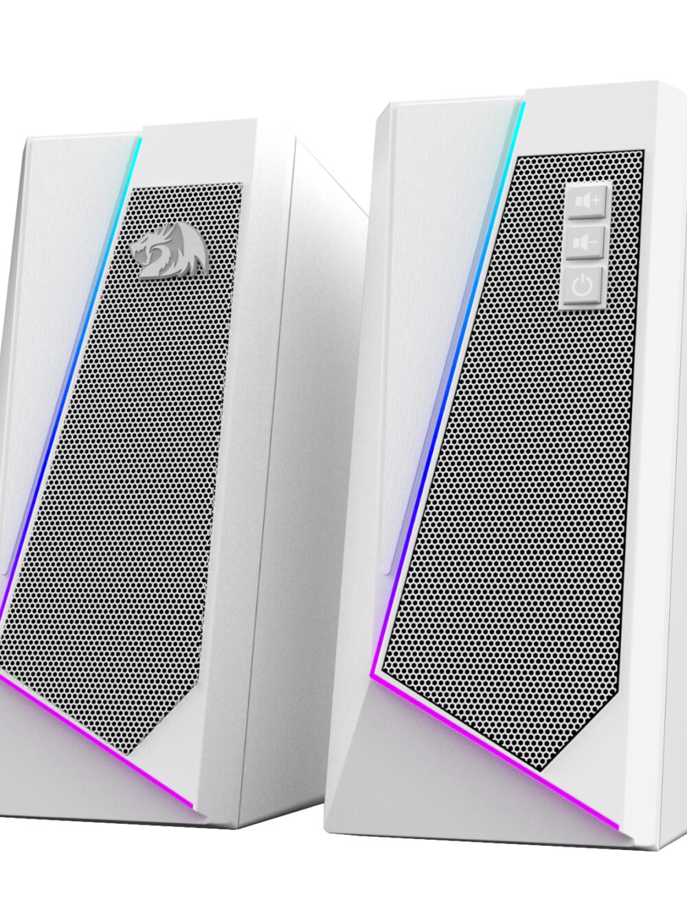 Redragon GS20W ANVIL 3W 2.0 RGB Stereo Desktop PC Speakers - White