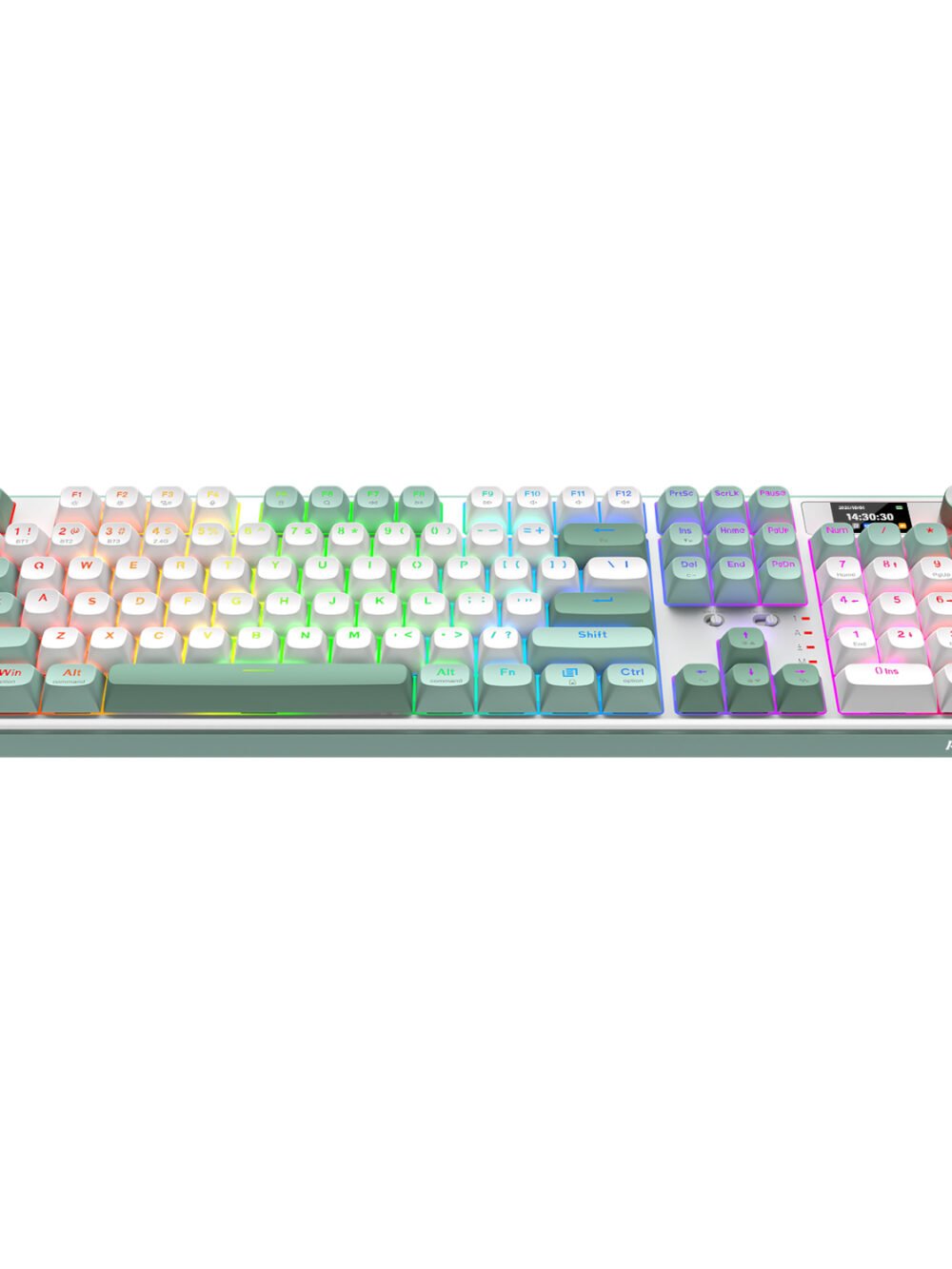 Redragon WYVERN K761 Pro Full-size RGB Wireless Mechanical Gaming Keyboard - White/Green