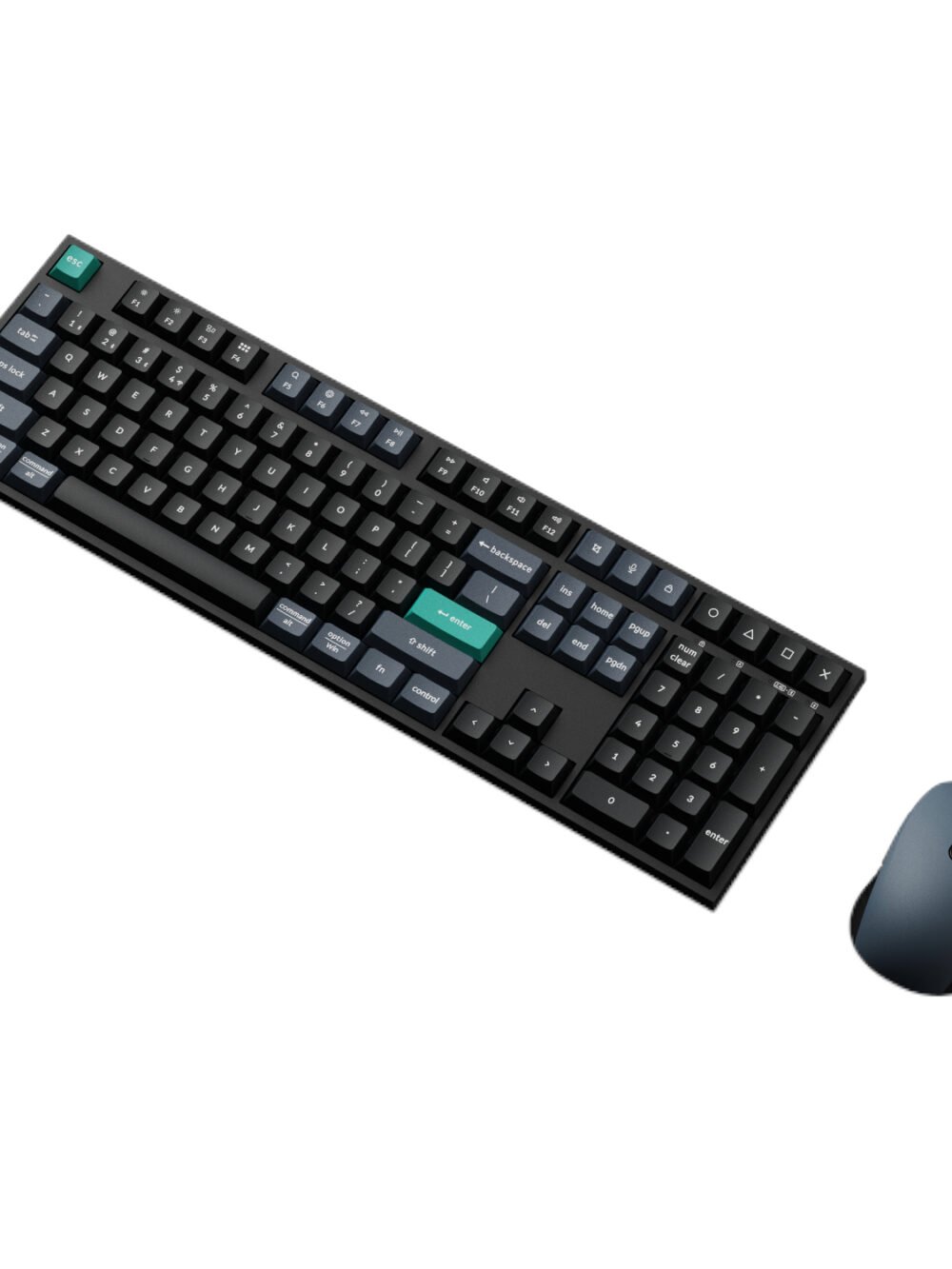 Keychron B36 100% Layout Wireless Keyboard and Mouse Combo – Black/Green