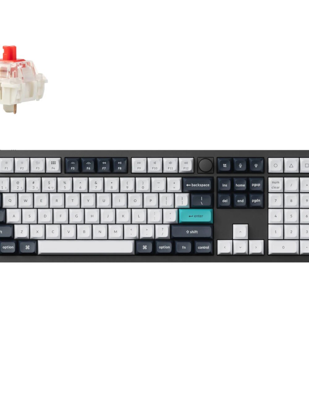 Keychron Q6 Max 100% Full Assembled Knob Red Switch Hot-Swap Gateron Jupiter RGB Wireless Keyboard - Black