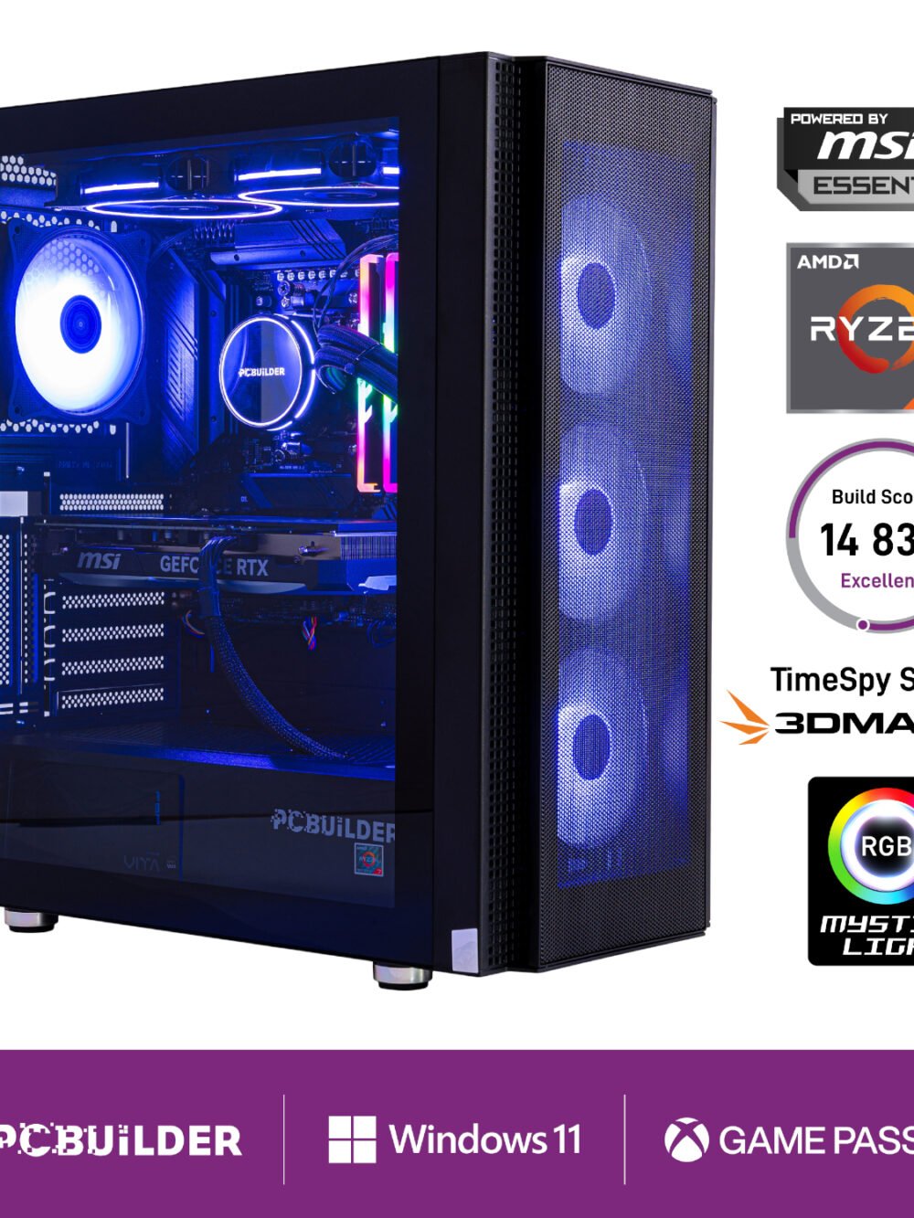 PCBuilder Ryzen 5 9600X NEXUS Windows 11 Gaming PC