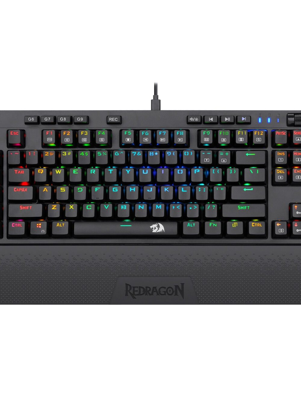 Redragon K588 RGB Pro BROADSWORD TKL Mechanical Wired Gaming Keyboard - Black