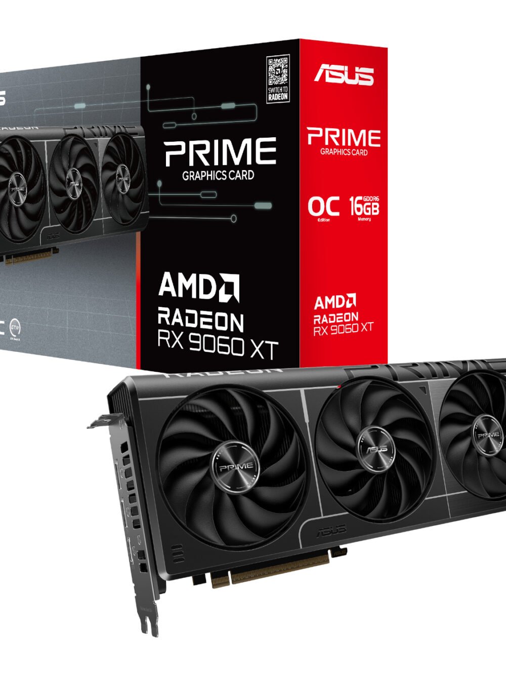 ASUS Prime Radeon RX 9060 XT OC 16GB GDDR6 Graphics Card