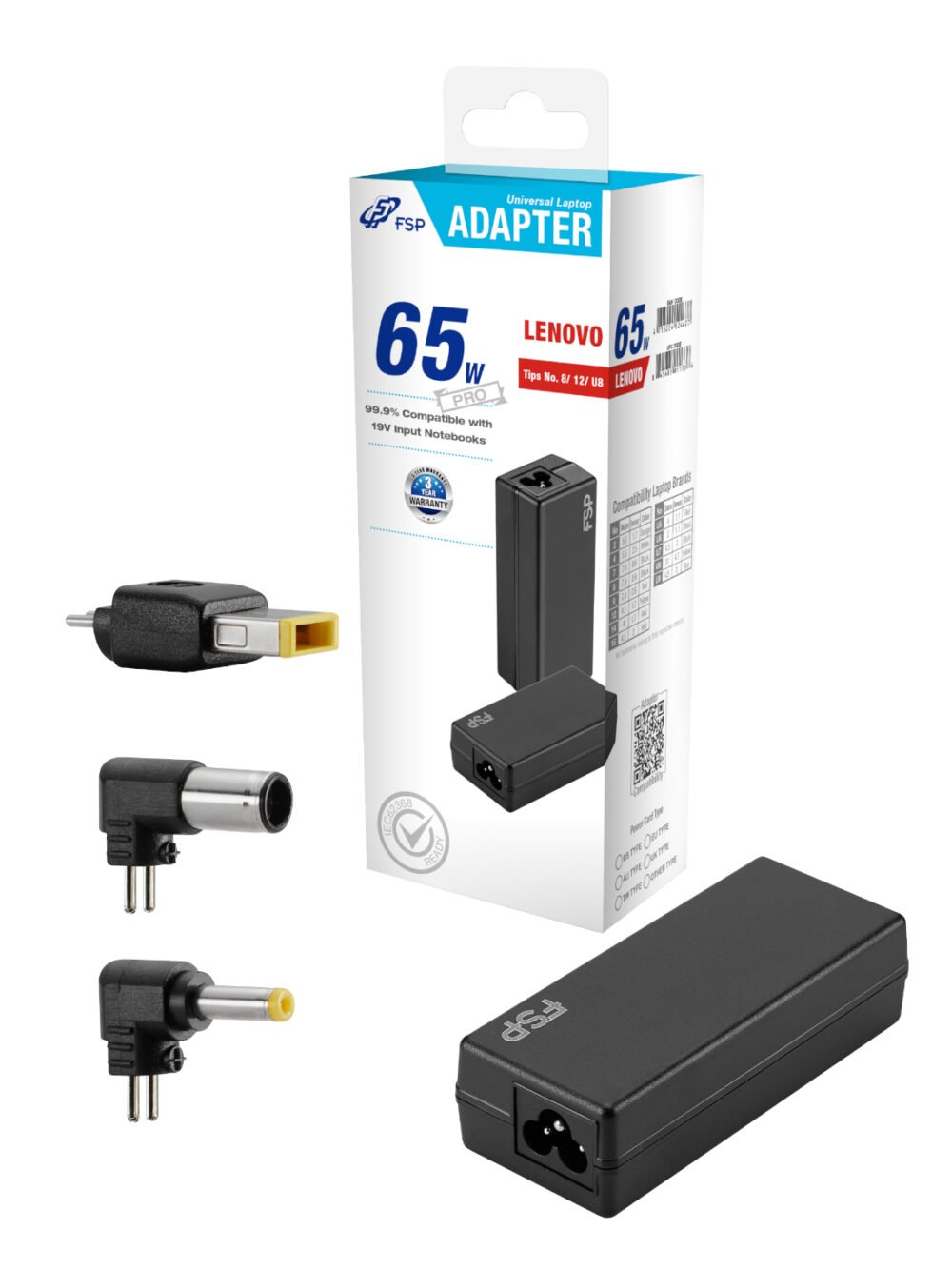 FSP PRO 65W Universal Laptop Adapter – Lenovo