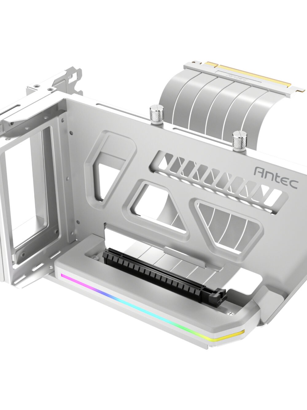 Antec SHIFT ARGB Vertical GPU Bracket with PCIe 4.0 Riser Cable – White