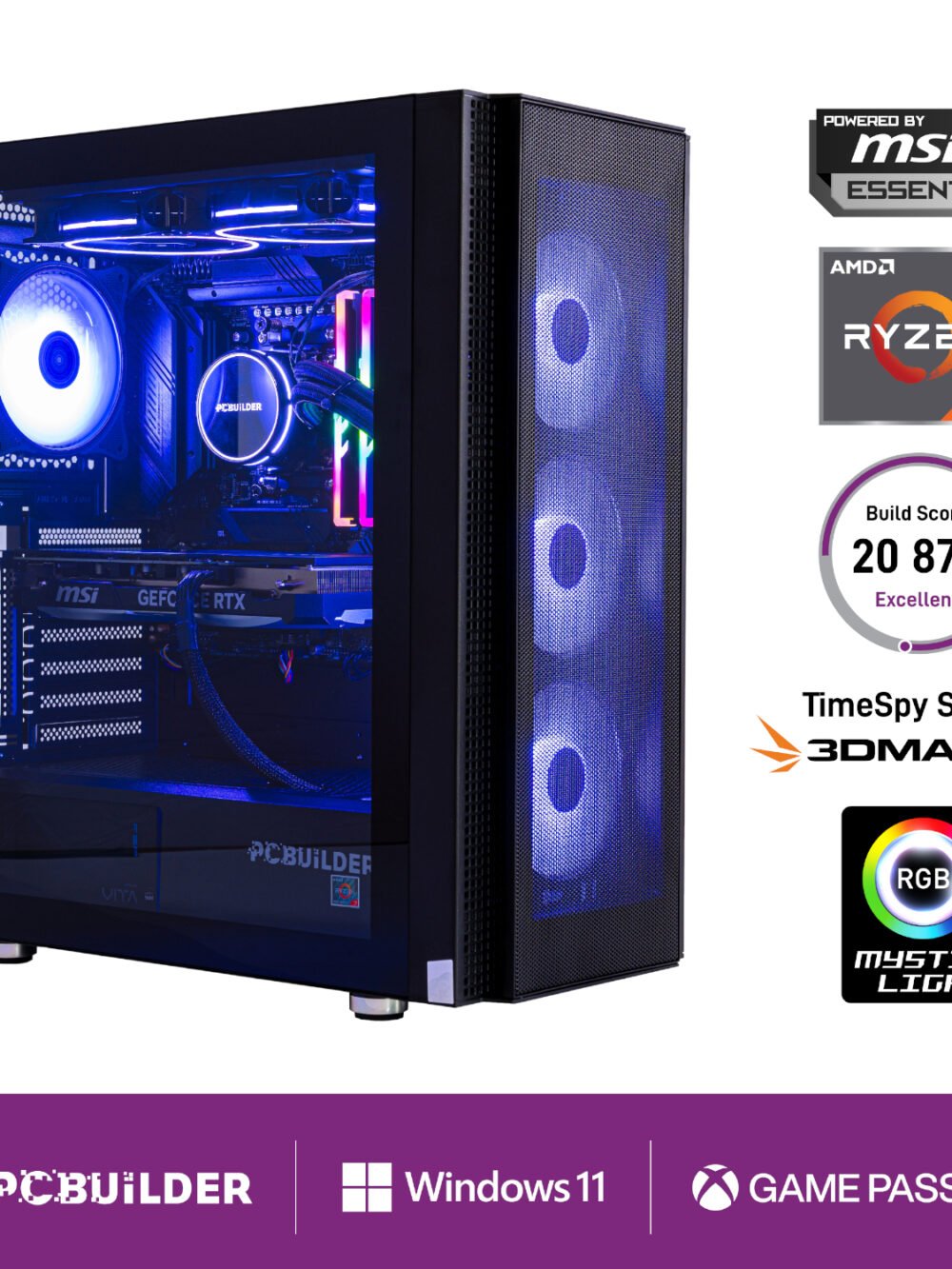 PCBuilder Ryzen 7 9700X TACTICIAN Windows 11 Gaming PC