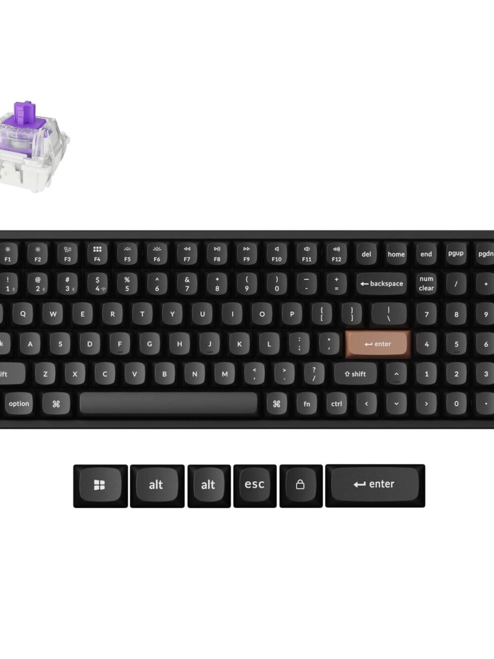 Keychron K4 HE Wireless Magnetic Switch Mechanical Keyboard (96% Layout, Gateron Hall Effect Switches)