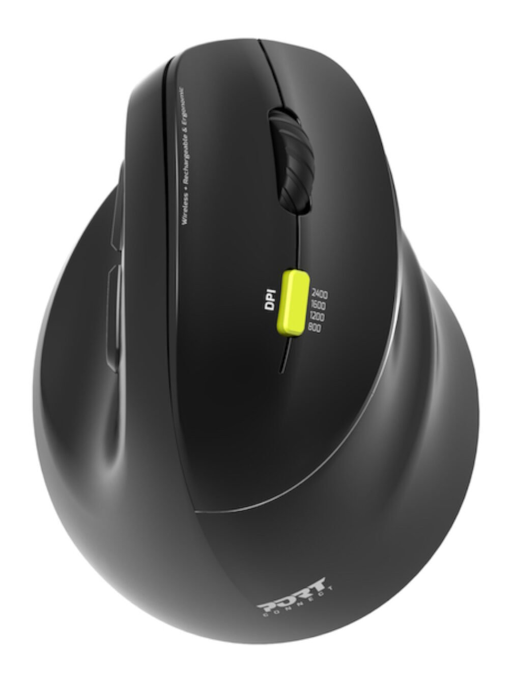 Port Connect Ergo Shape Bluetooth Rechargeable Mouse