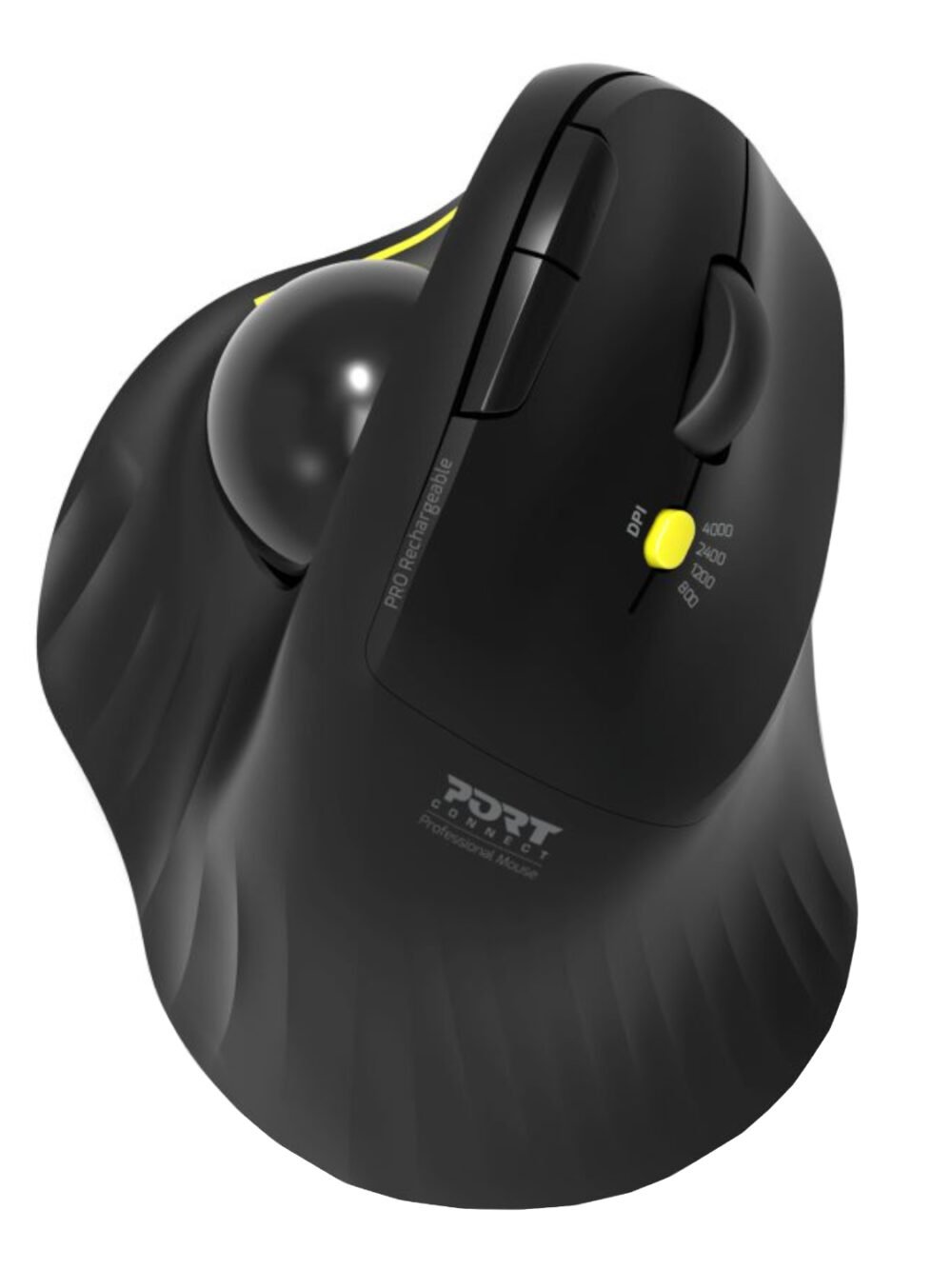 Port Connect Bluetooth + Wireless Rechargeable Ergonomic Trackball Mouse