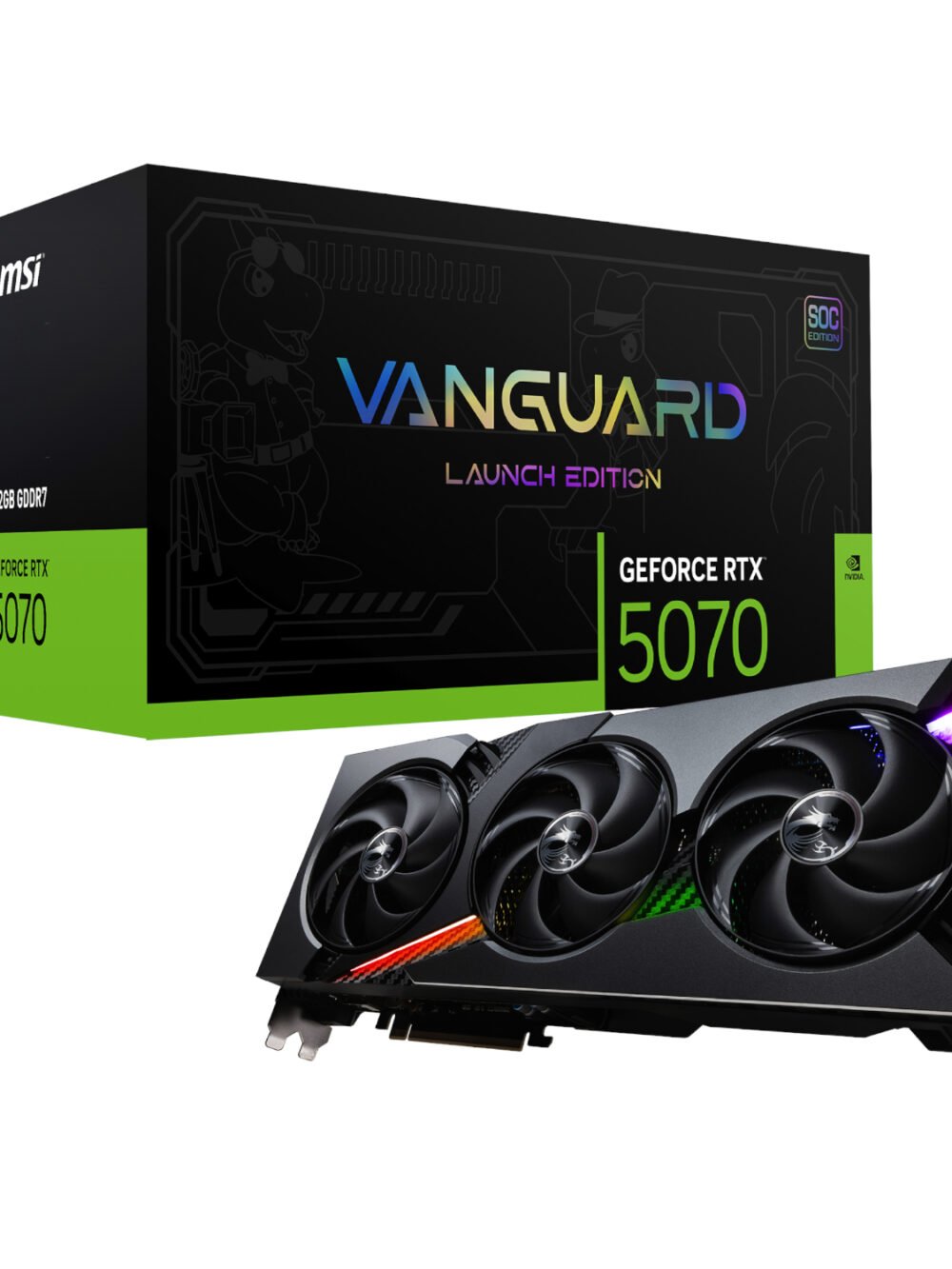 MSI GeForce RTX 5070 VANGUARD SOC Launch Edition 12GB Graphics Card