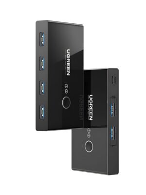 UGREEN USB 2.0 4-Port Switch Box, with 1.5m USB Cables