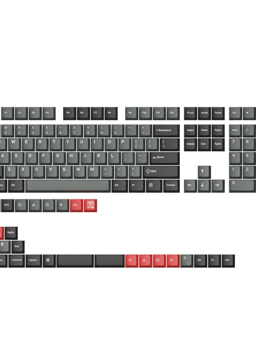 Keychron Cherry Profile Dolch Red PBT Full Keycap Set