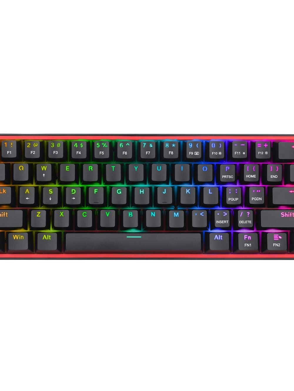 Redragon K616 FIZZ Pro 61-Key RGB Mechanical Gaming Keyboard – Black (60%, RGB, Wireless/Wired, Hot-Swappable)