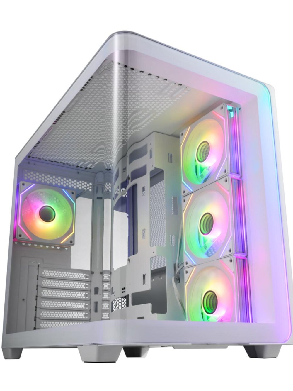 FSP M580 ARGB ATX Mid Tower Gaming Chassis - White