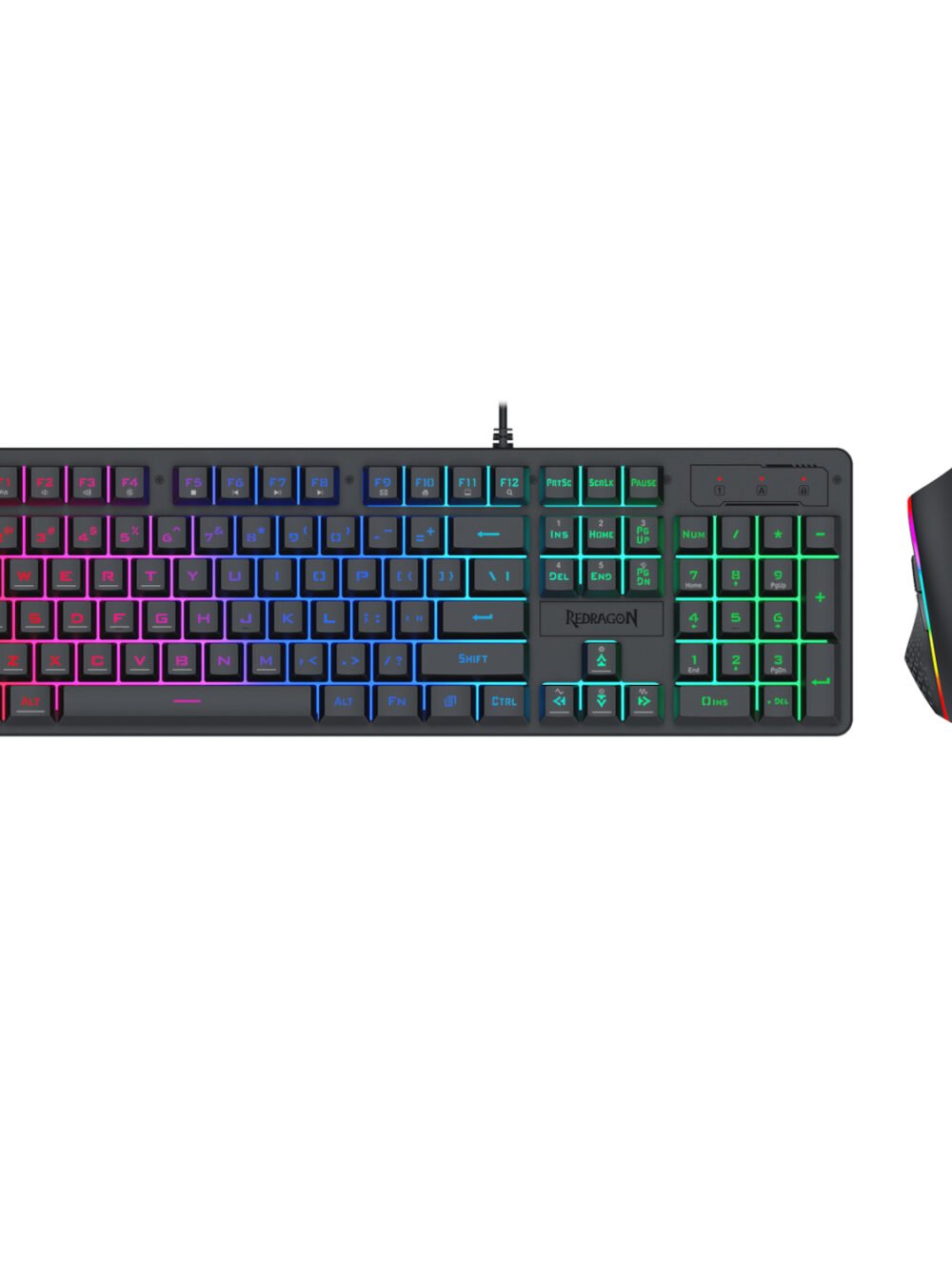 Redragon S107 RGB Gaming Essentials Wired Gaming Keyboard and Mouse Bundle