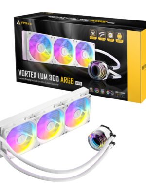 Antec VORTEX LUM 360 ARGB AIO CPU Liquid Cooler - White
