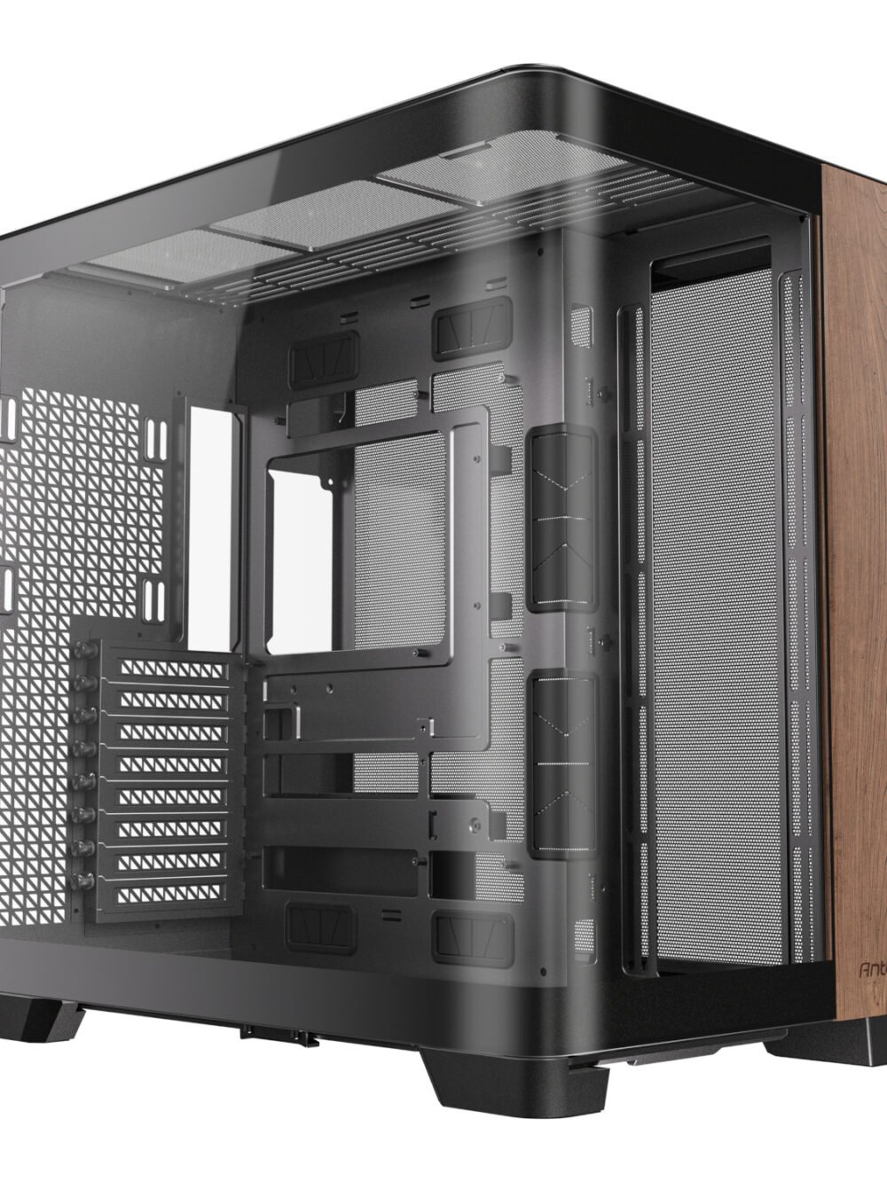 Antec C8 Curved Wood E-ATX | ATX | Micro-ATX | ITX Dual Chamber Gaming Chassis - Black