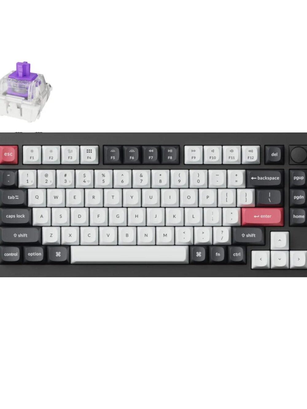 Keychron Q1H-M1 QMK Wireless Custom Keyboard - Black