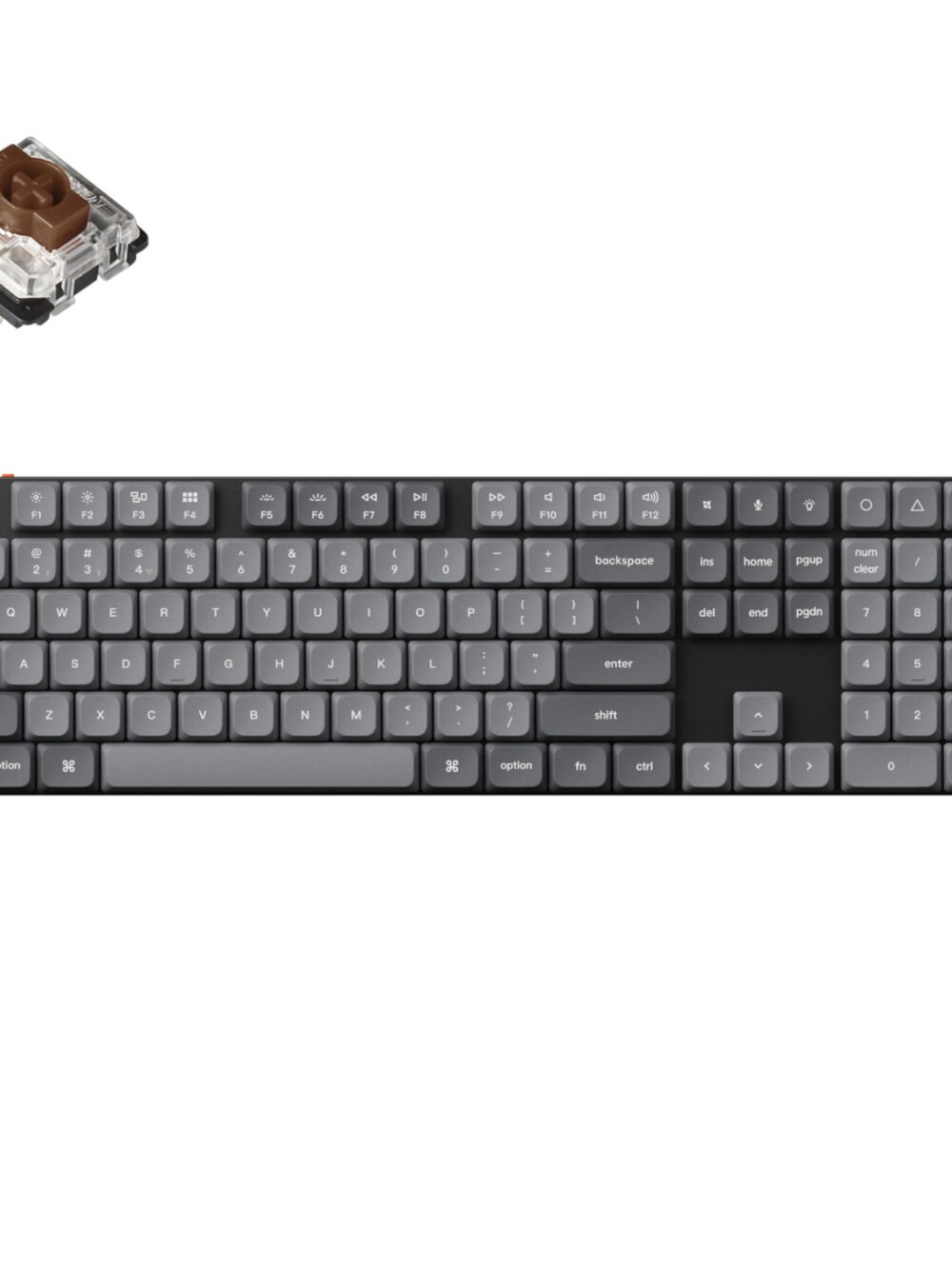 Keychron K5 Max QMK/VIA Full-sized Wireless Custom Mechanical Keyboard | BROWN Switches