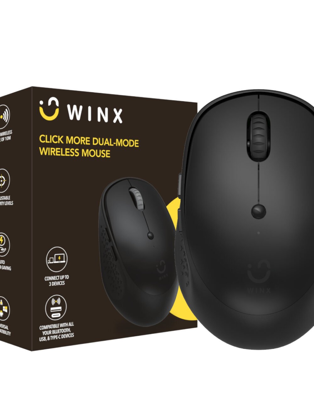 WINX CLICK More Dual-Mode Wireless Mouse - Black