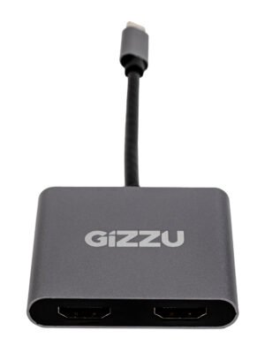 Gizzu 4-in-1 Type-C to Dual HDMI Hub