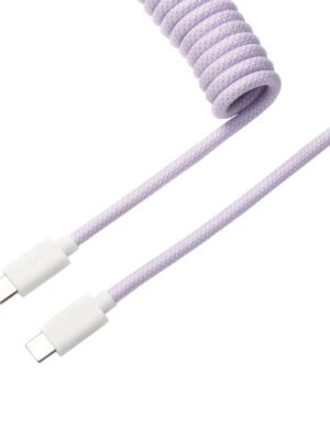 Keychron Coiled Aviator Cable - Light Purple/Straight