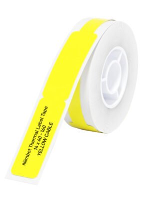 NIIMBOT D11/D110/D101/H1S Thermal Label 12.5x74mm - 65 Labels Per Roll - Yellow for Cable