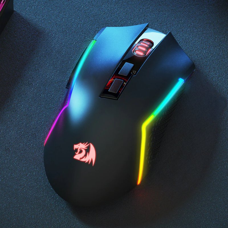 REDRAGON Trident Pro 8000DPI RGB Gaming Mouse - Black - Image 6