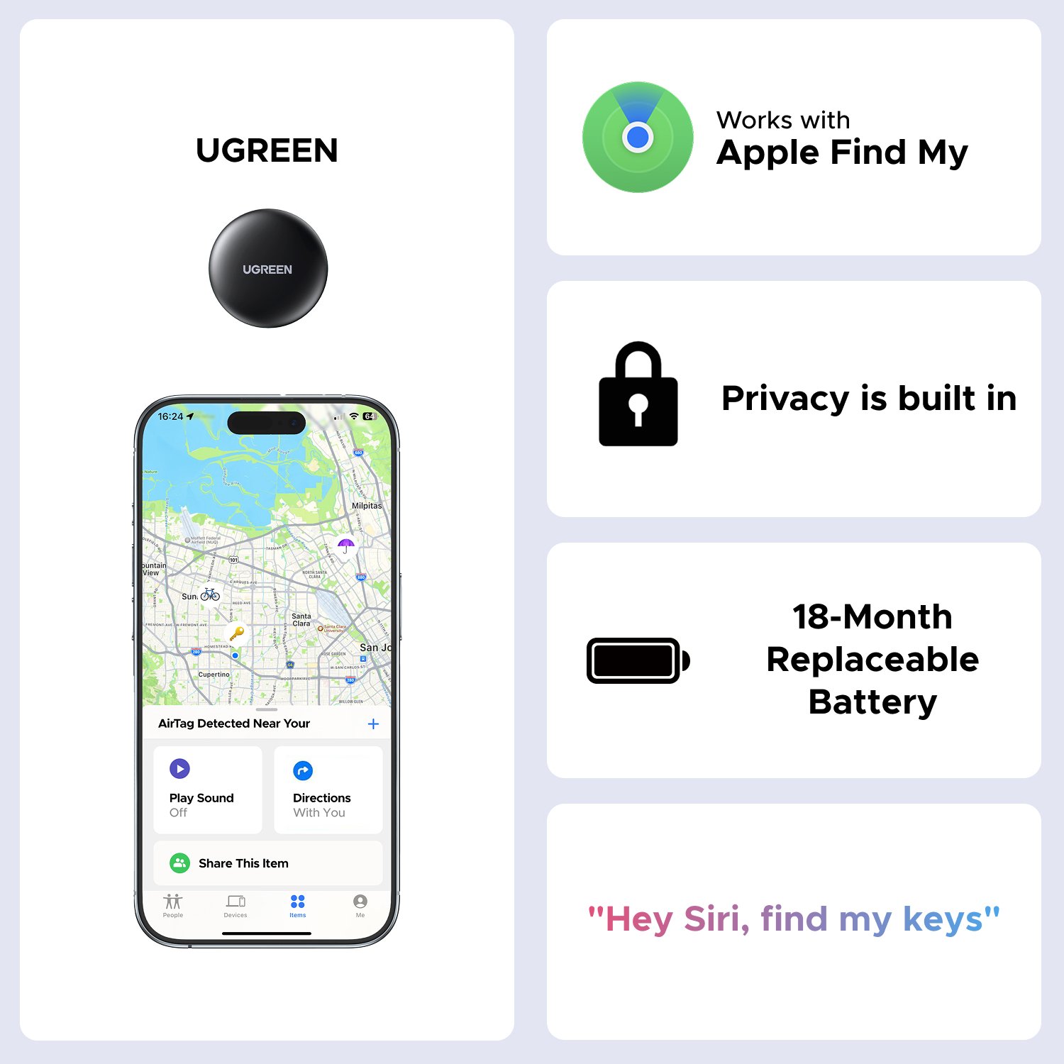UGREEN FineTrack Mini Smart Finder for Apple Devices - Image 9