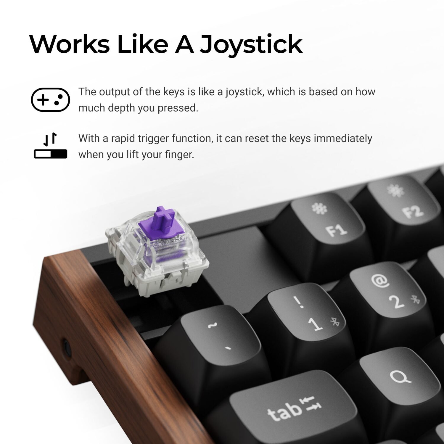 Keychron K10 HE 100% Wireless Magnetic Gaming Keyboard Nebula Switches – Black - Image 4