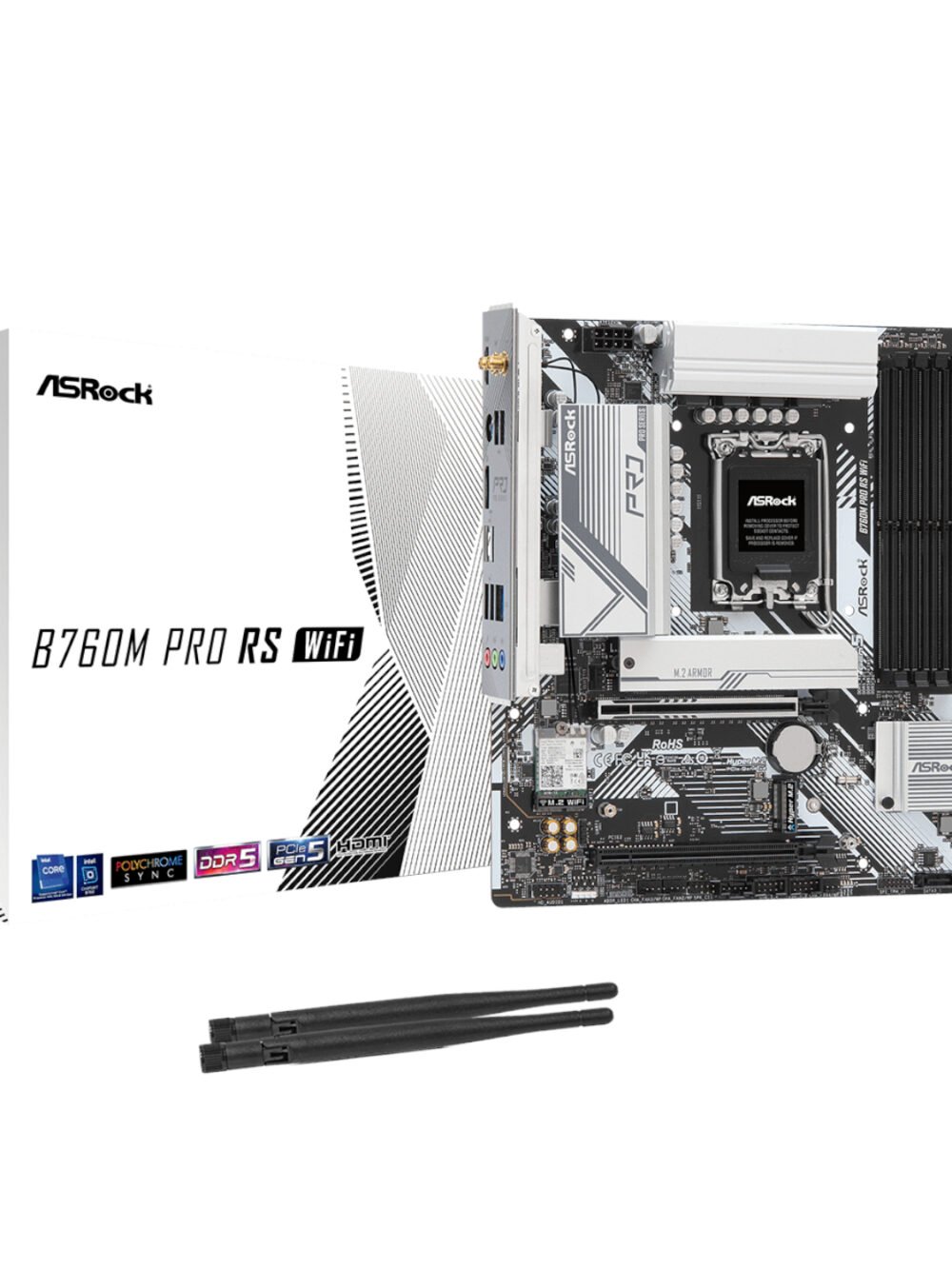 ASRock B760M Pro RS WiFi Intel LGA 1700 MATX Gaming Motherboard