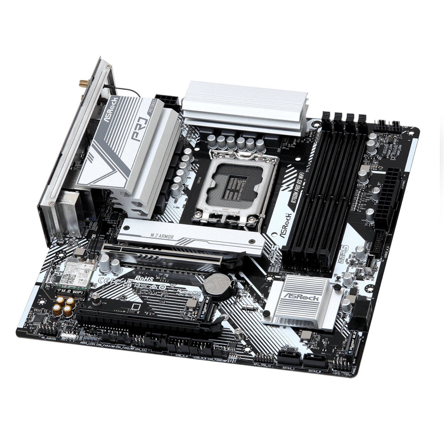 ASRock B760M Pro RS WiFi Intel LGA 1700 MATX Gaming Motherboard - Image 4