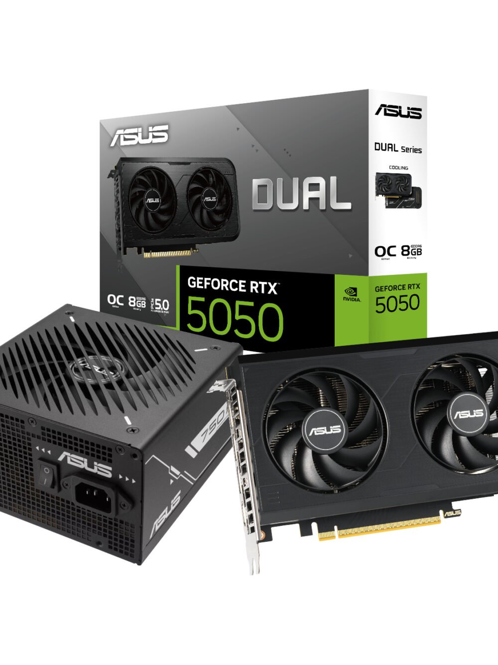 Asus Nvidia GeForce RTX 5050 OC Edition and 750W 80 PLUS Bronze Non-Modular Power Supply Bundle