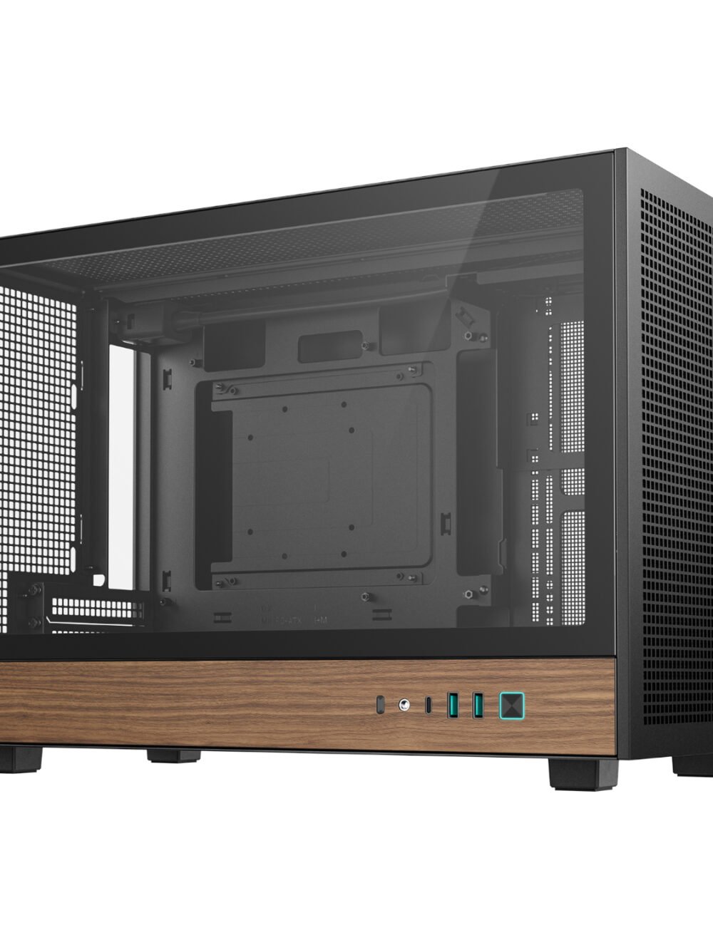 DeepCool CH260 Wood mATX Gaming Chassis - Black